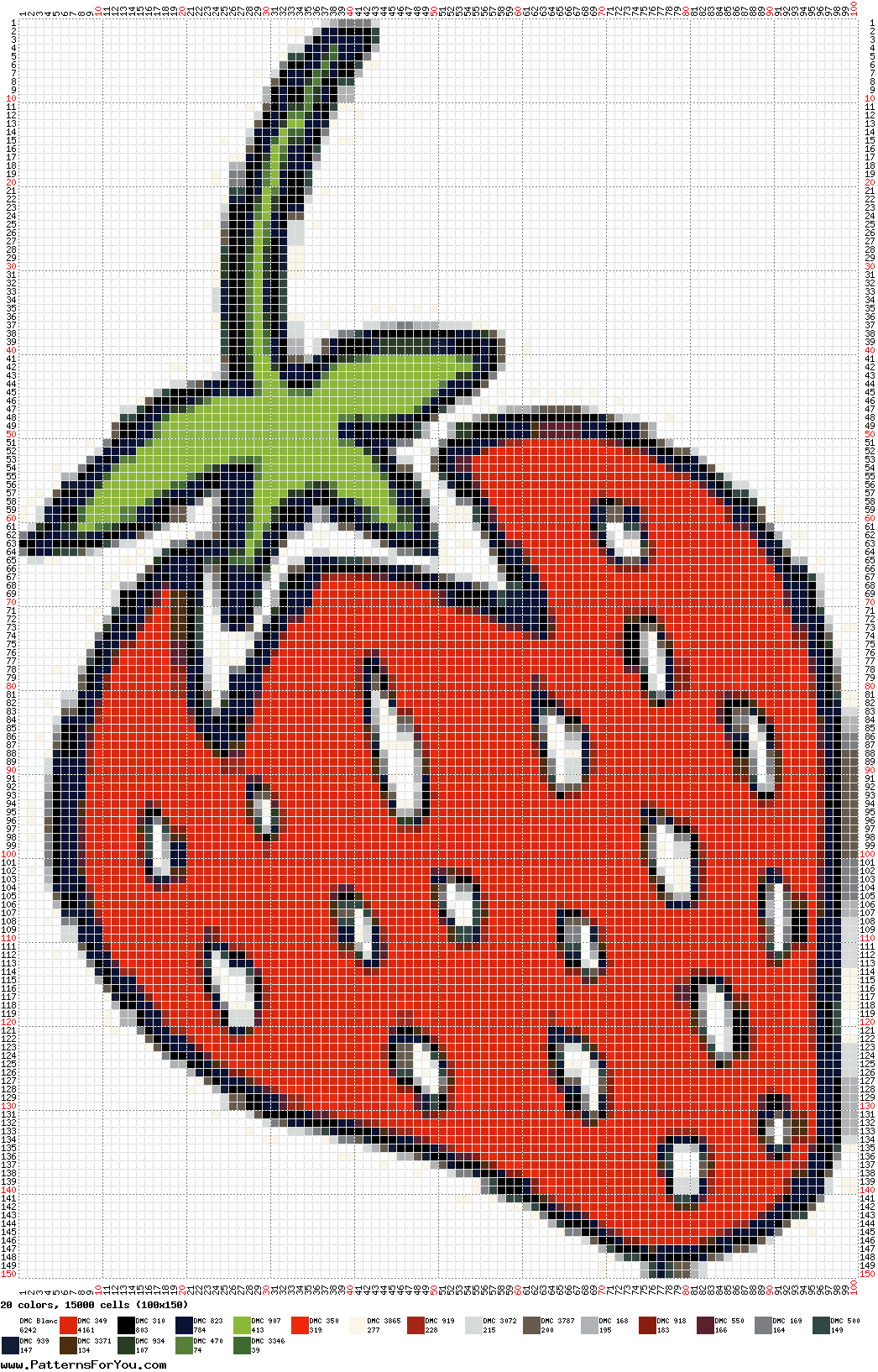 pattern Plants Strawberries