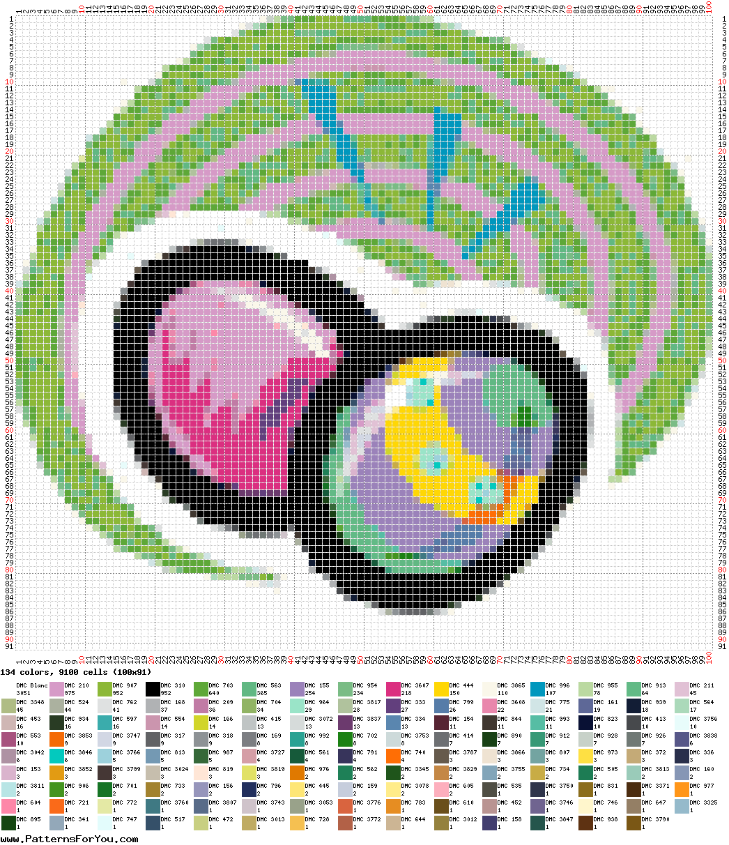 pattern Religion Easter Foods Eggs