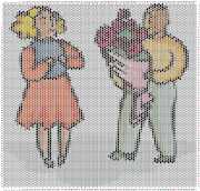 pattern People Men Women Love Plants Flowers Roses