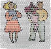 pattern People Men Women Love Plants Flowers Roses