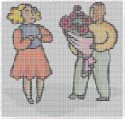 pattern People Men Women Love Plants Flowers Roses