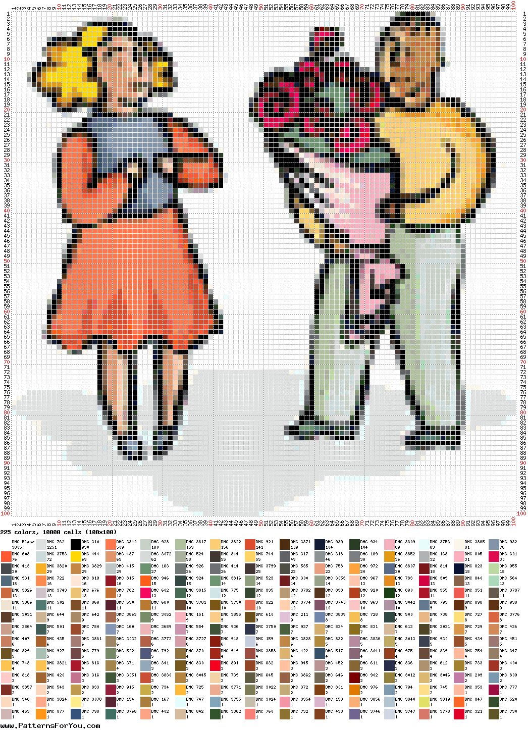 pattern People Men Women Love Plants Flowers Roses