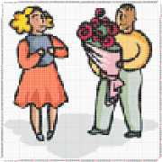 pattern People Men Women Love Plants Flowers Roses