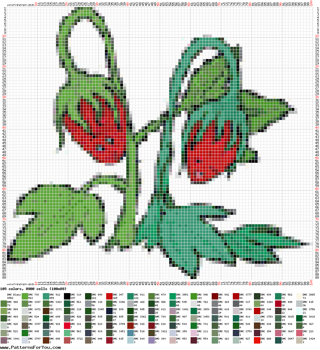 pattern Plants Strawberries