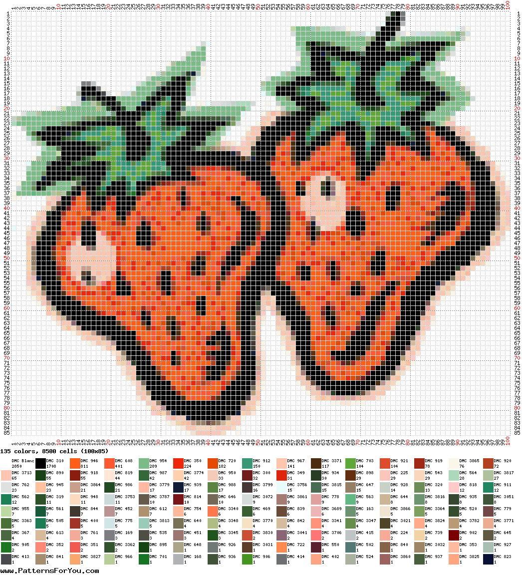 pattern Plants Strawberries