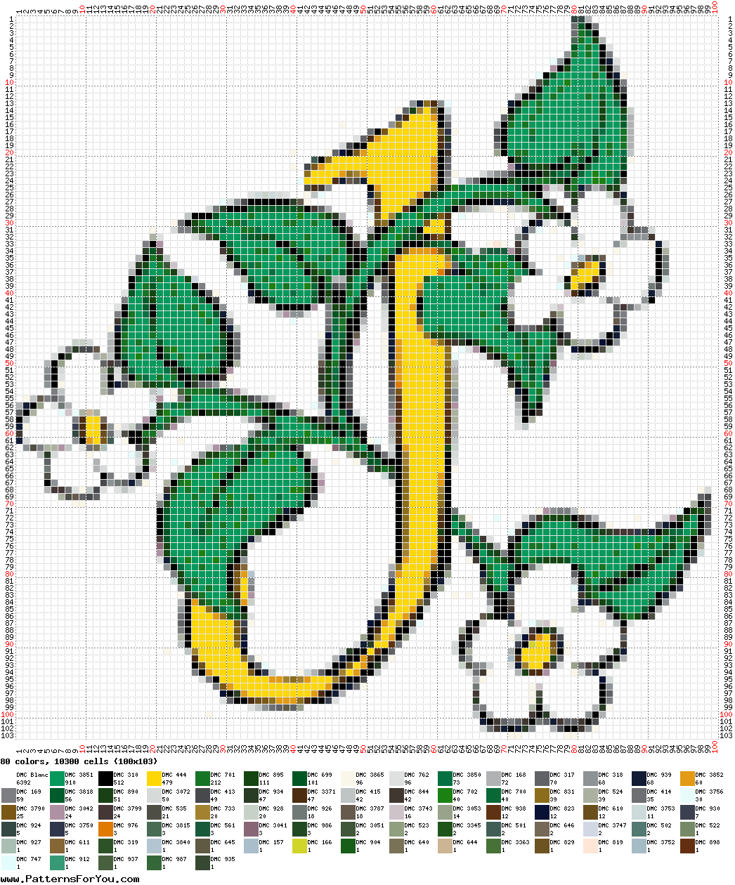 pattern Plants Flowers Letters & numbers Flowers