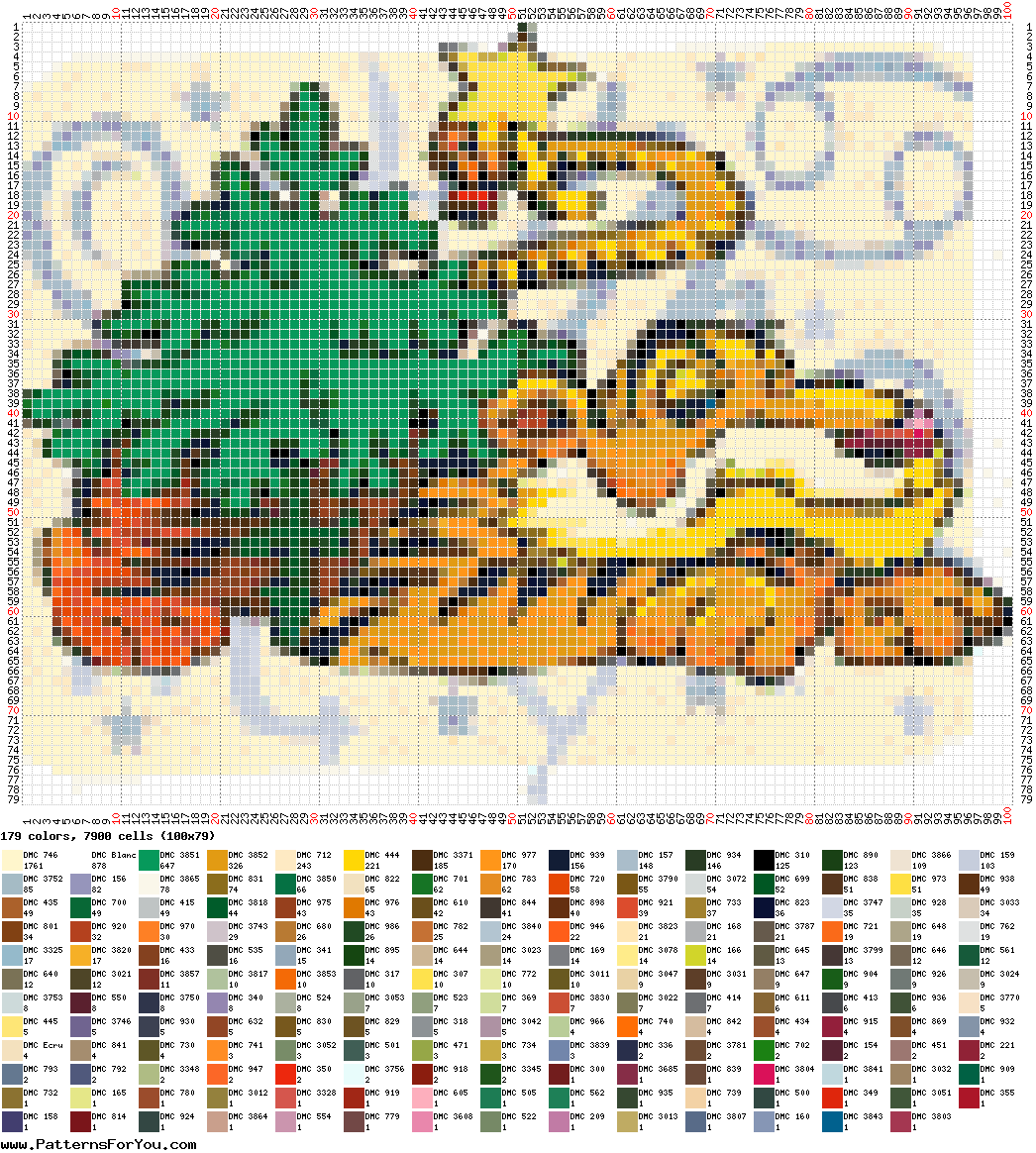 pattern Plants Trees Animals Holidays New Year