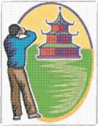 pattern People Men Architecture Buildings Countries China