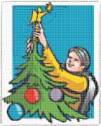 pattern People Men Plants Trees Holidays New Year